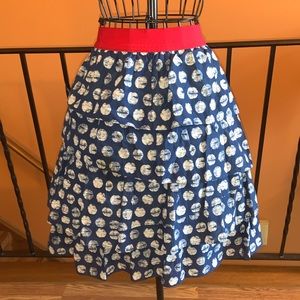 Lane Bryant Blue and white knee length skirt